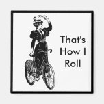 Vintage Bicyclist Refrigerator Magnet