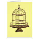 Vintage Bird Cage Greeting Card