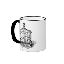 Vintage Bird Cage Mugs