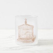 Vintage Bird Cage Mugs