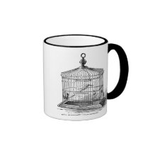 Vintage Bird Cage Mugs