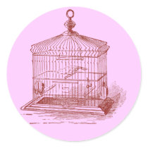 Vintage Bird Cage Stickers