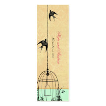 Vintage Bird Wedding Tags Business Card