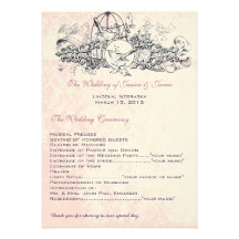 Vintage Birdcage Musical Scroll Wedding Menu Personalised Announcement