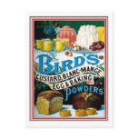 Vintage Birds Custard, Blanc-Mange Egg & Baking Po postcards