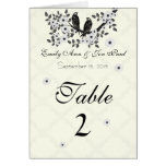 Vintage Birds Daisies Wedding Table Number Cards