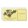 Vintage Birds in Holly Custom Photo Card