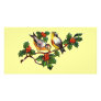 Vintage Birds in Holly Photo Card Template