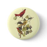 Vintage Birds On Berry Vine buttons