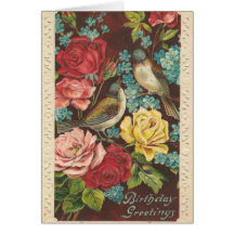 Vintage Birthday Card for a Girl