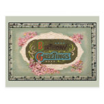 Vintage birthday greetings postcard