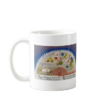 Vintage Birthday Swan Blue Postcard Mug