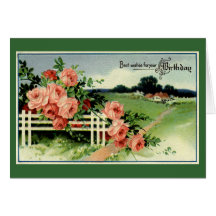 "Vintage Birthday Wishes" Greeting Card