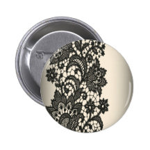 Vintage black Lace beige Paris fashion Pins