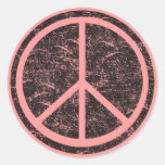 Vintage Black Peace Sign Stickers