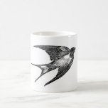 Vintage Black Swallow Design Mugs