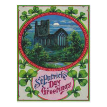 Vintage Blarney Castle St Patrick's Day Card Postcard
