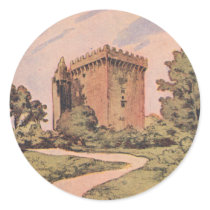Vintage Blarney Castle Round Stickers