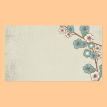 Vintage blue and white sakuras Business Card business cards
