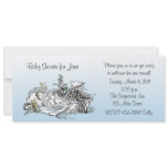 Vintage Blue Baby Shower invitations