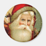 Vintage Blue Eyed Santa Christmas Refrigerator Magnet