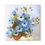 Vintage Blue Flowers magnets