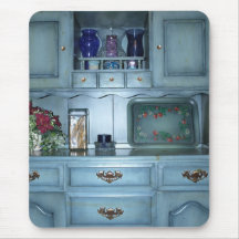 Vintage Blue Kitchen Mousepads