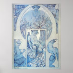 Vintage Blue Woman Poster