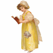 Vintage Bonnet Girl Photo Sculpture