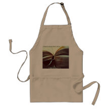 vintage book open apron