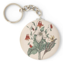 Vintage Botanical Art Keychain
