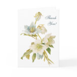 Vintage botanical hellebores Thank You card