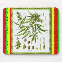 Vintage Botanical Illustration, 1897 - A weed Mouse Mats