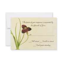 Vintage Botanical Wedding Response Card