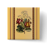 Vintage Botantical Illustration Button
