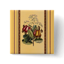 Vintage Botantical Illustration Button