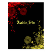 Vintage Bouquet Table Number Card postcards