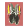 Vintage Bowling Shoes Retro Bowling Shoe Post Card