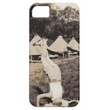 Vintage Boy Scout Hand Stand iPhone5 Case