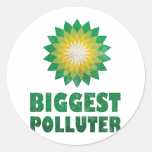Vintage BP Oil Spill Round Stickers