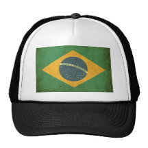 Vintage Brazil Flag Hats