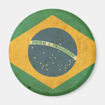 Vintage Brazil Flag Magnets