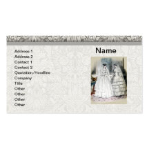 Vintage Bridal Brides Antique White Wedding Business Card Templates