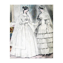 Vintage Bridal Brides Antique White Wedding Gallery Wrapped Canvas