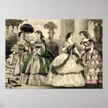 Vintage bridal party bridesmaids wedding posters