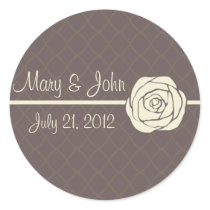 Vintage Bridal Shower Cupcake Topper/Sticker