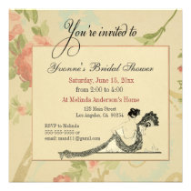 Vintage Bridal Shower Invitation Template invitations