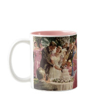 Vintage Bride and Groom Cutting the Cake Mug