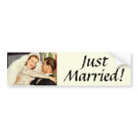 Vintage Bride and Groom; Happy Newlyweds Bumper Stickers