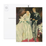 Vintage Bride and Groom; Newlyweds Just Married! postcards